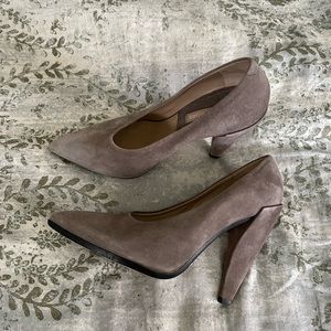 Michael Kors Collection gray suede heels size 7.5